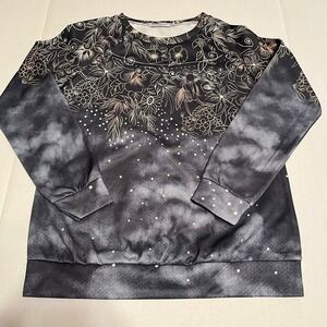 MISSLOOK gray boho style ladies small sweatshirt Cotton blend‎ New without tags